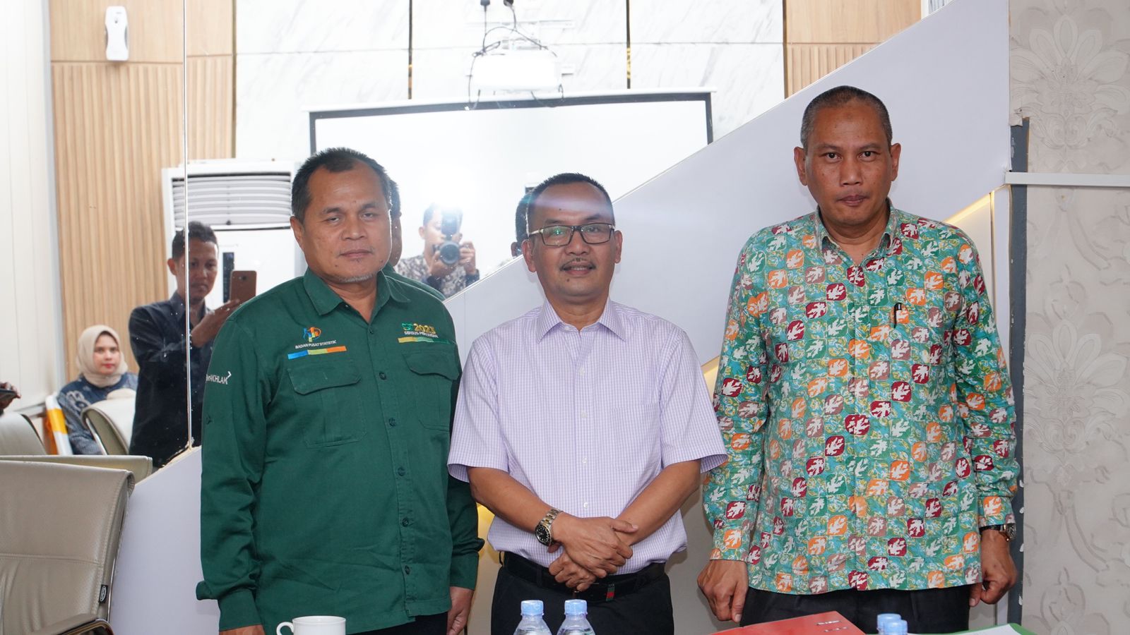 Kunjungan Kepala BPS Kampar Yang Baru Diterima Langsung Pj Bupati Firdaus