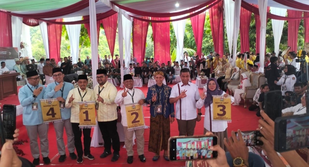 Berikut Nomor Urut Calon Bupati dan Wakil Bupati Kampar Setelah Selesai Pengundian