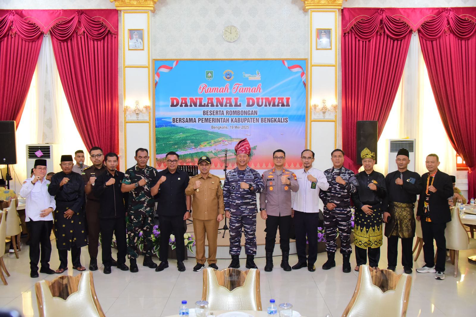 Perkuat Sinergi, Kunker Danlanal Dumai Disambut Pemkab Bengkalis