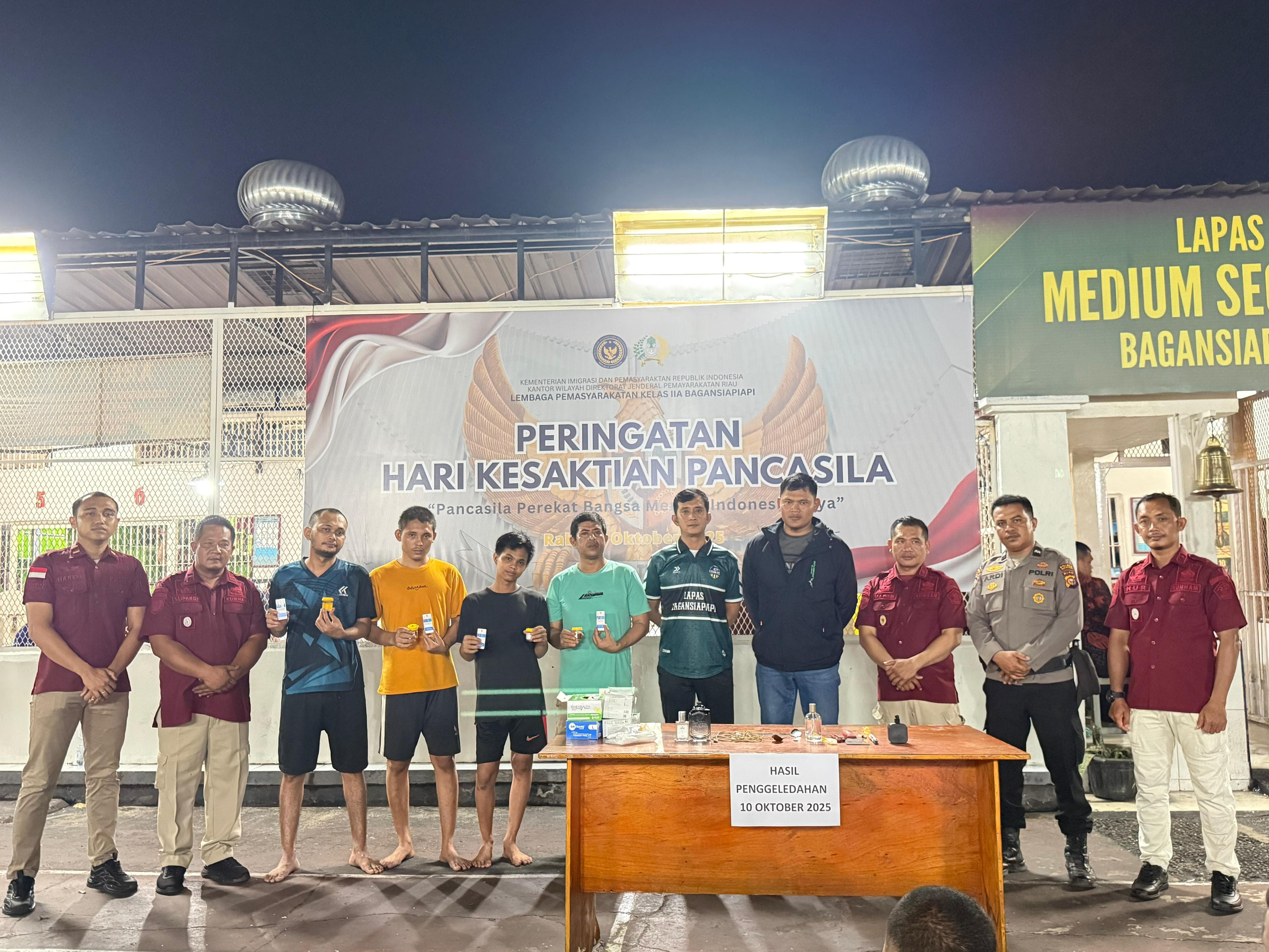 Lapas Bagansiapiapi Gelar Razia Insidentil Bersama Polsek Bangko dan Kodim 0321 Rohil