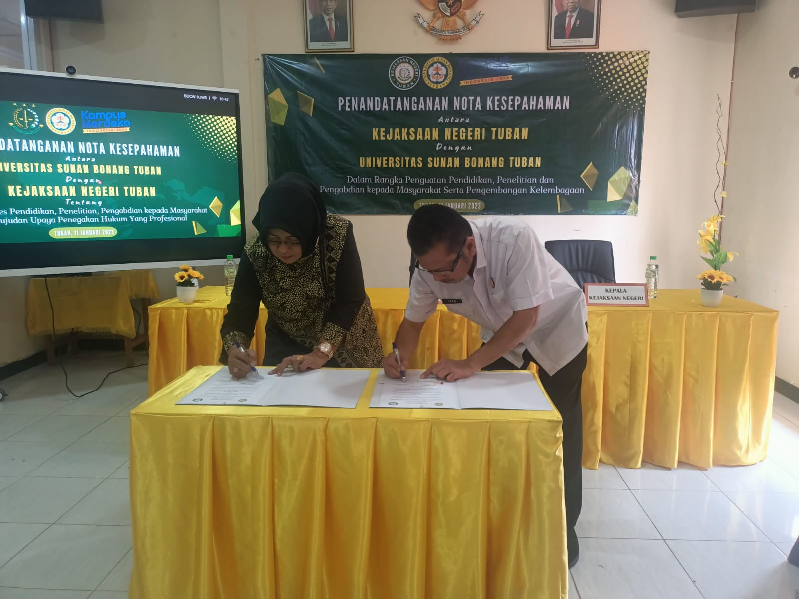 Kejari Tuban Laksanakan Penandatanganan MoU Antara Universitas Sunan Bonang