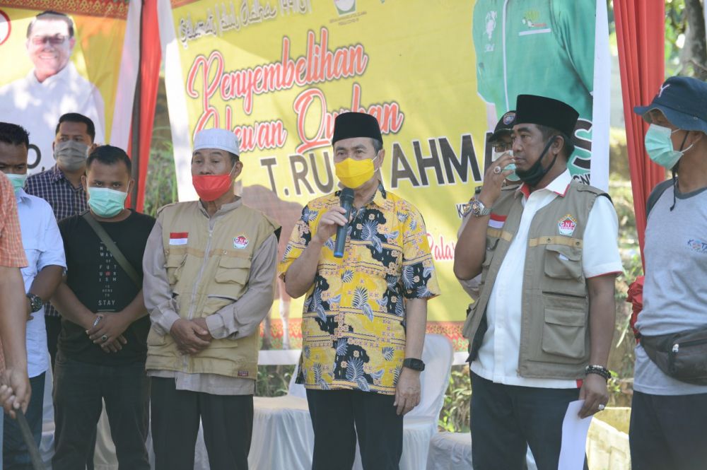 PB GNP Covid-19 Riau Potong  11 Hewan Kurban, Sumbangan dari Berbagai Kalangan 