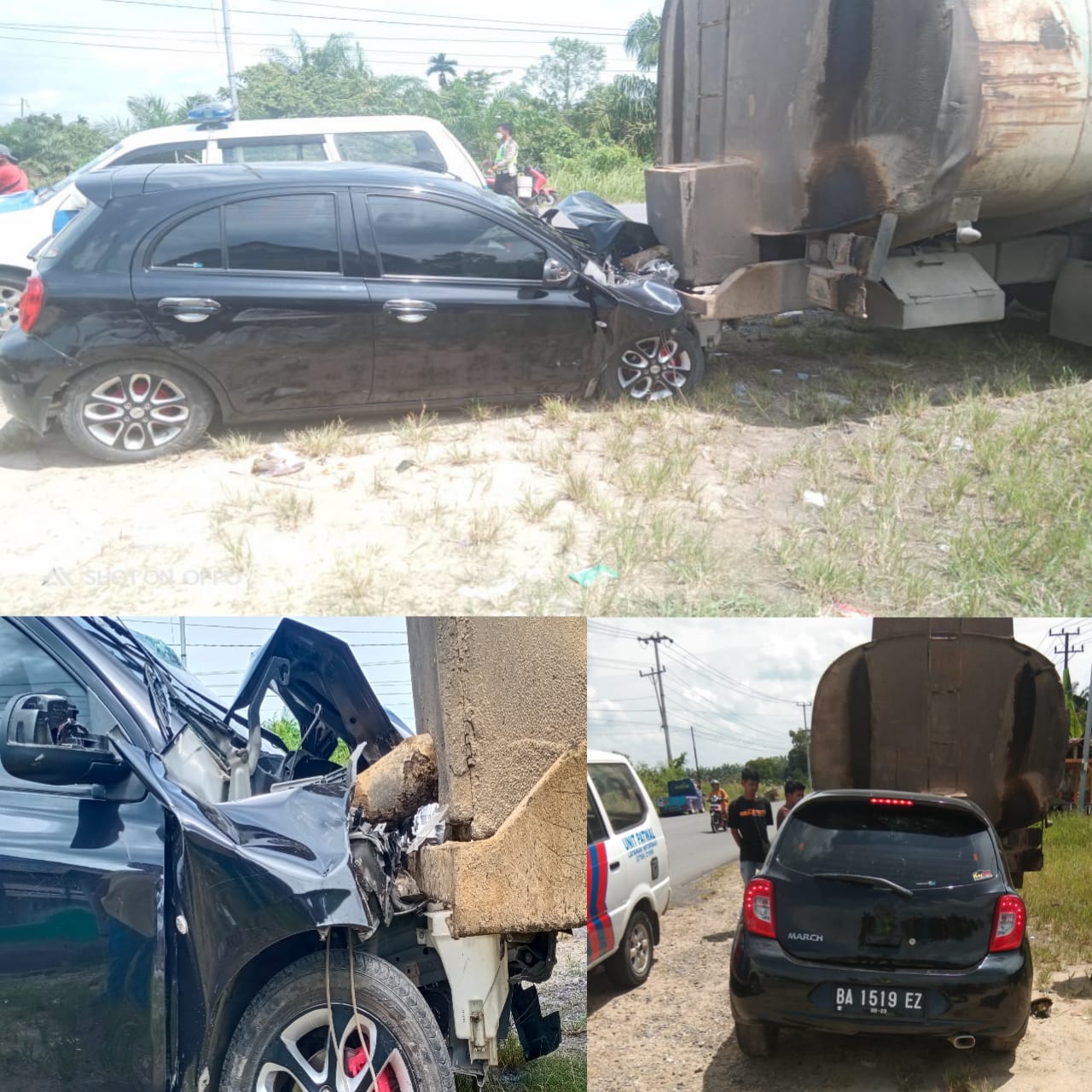 Kecelakaan Beruntun, Dua Orang Dilarikan Ke RSUD Indra Sari