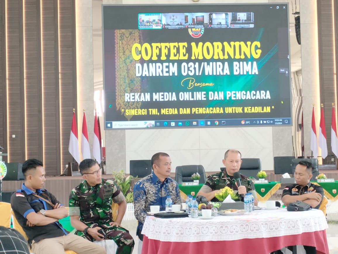 Danrem 031/Wirabima, Dani Rakca Gelar Coffee Morning Bersama Insan Pers