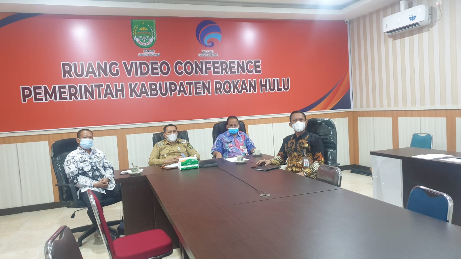 Waspada Varian Omicron, Pemkab Rohul Ikuti Arahan Presiden Secara Virtual