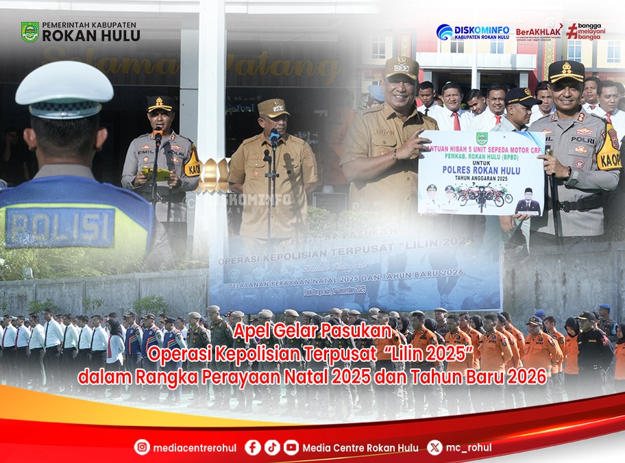 Perkuat Sinergitas, Polres Rokan Hulu Gelar Apel Pasukan Operasi Lilin Lancang Kuning 2025
