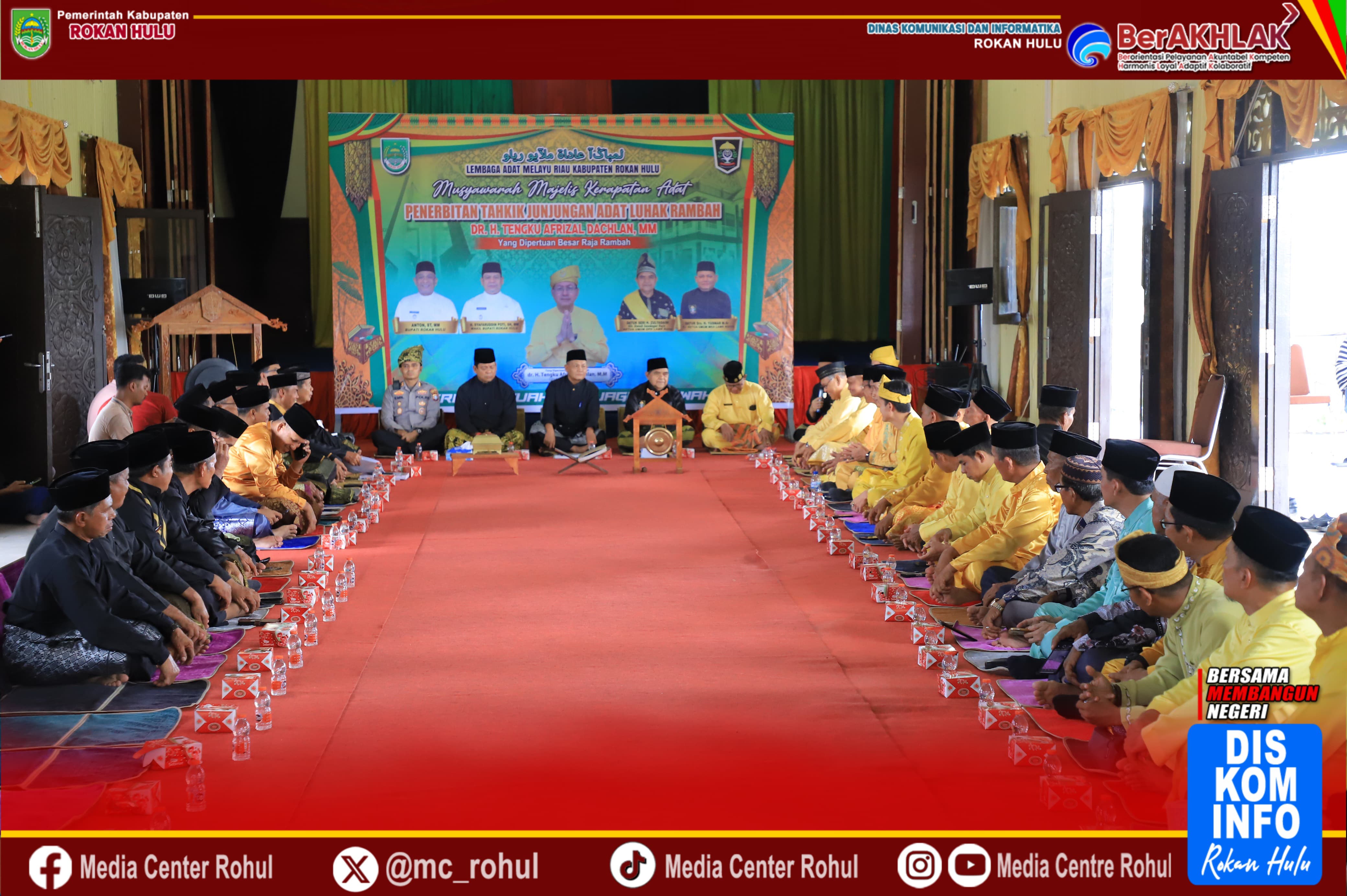 Raja Luhak Rambah Ditetapkan, Wabup dan Kapolres Rohul Hadir