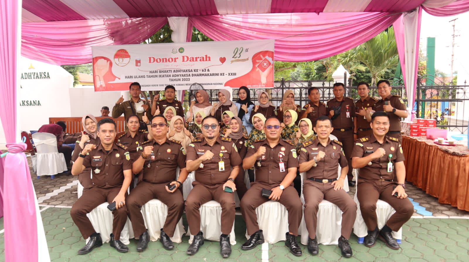 Kejari Bungo Melakukan Bakti Sosial dan Donor Darah, Dalam Rangka HBA Ke 63 Tahun 2023