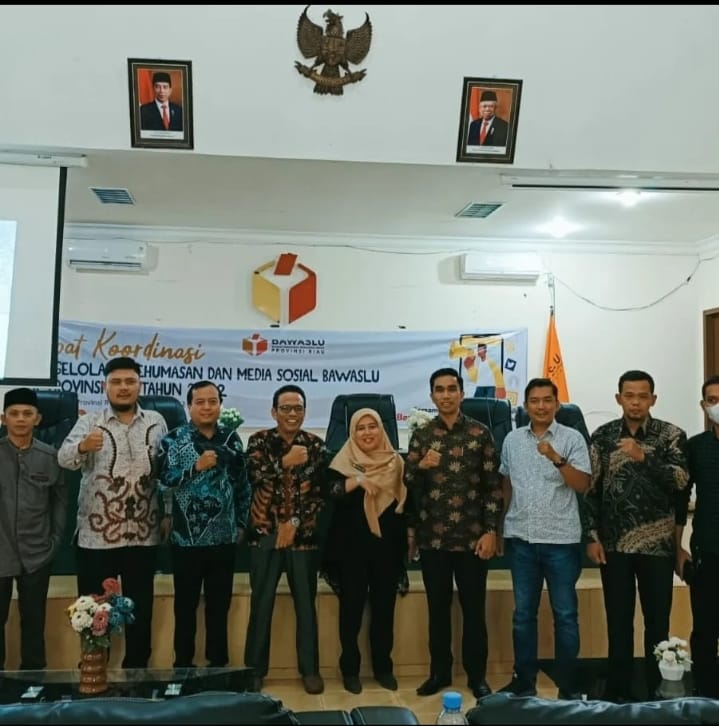 Bawaslu Riau dan Kabupaten Kota, Gelar Rapat Koordinasi Pengelolaan Kehumasan dan Media Sosial