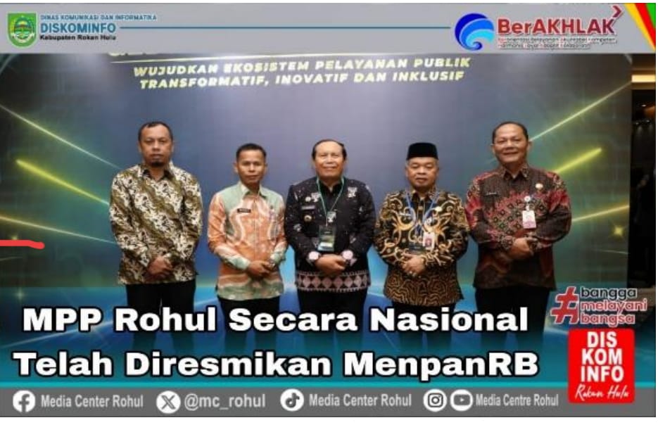 Menpan RB Resmikan MPP Rohul Secara Nasional di Jakarta