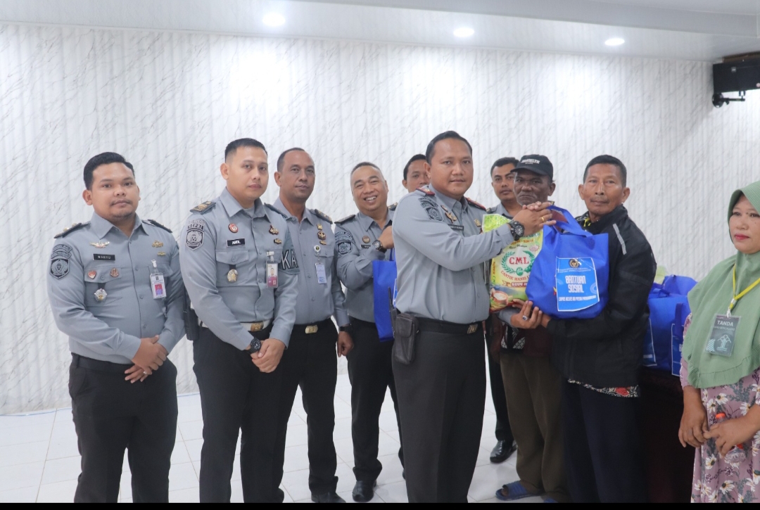 Panen Raya Serentak UPT Pemasyarakatan, Lapas Pasir Pangaraian Serahkan Bansos Kepada Keluarga WBP