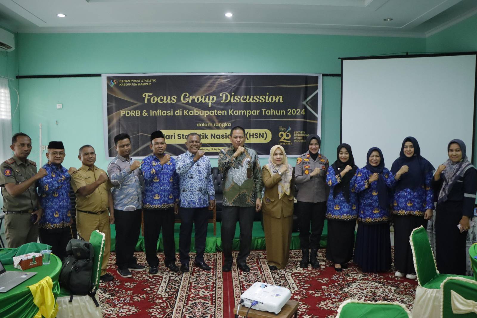 FGD PDRB dan Inflasi di Kampar Resmi Dibuka, Peringati HSN Yang Diikuti OPD Dilingkungan Pemkab Kamp