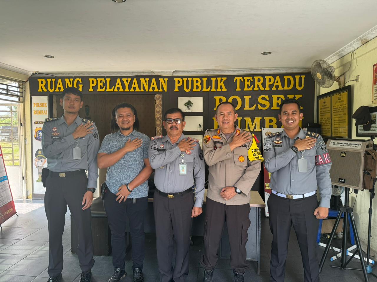 Kalapas Narkotika Rumbai Kunjungi Polsek Rumbai, Dalam Rangka Jalin Sinergitas