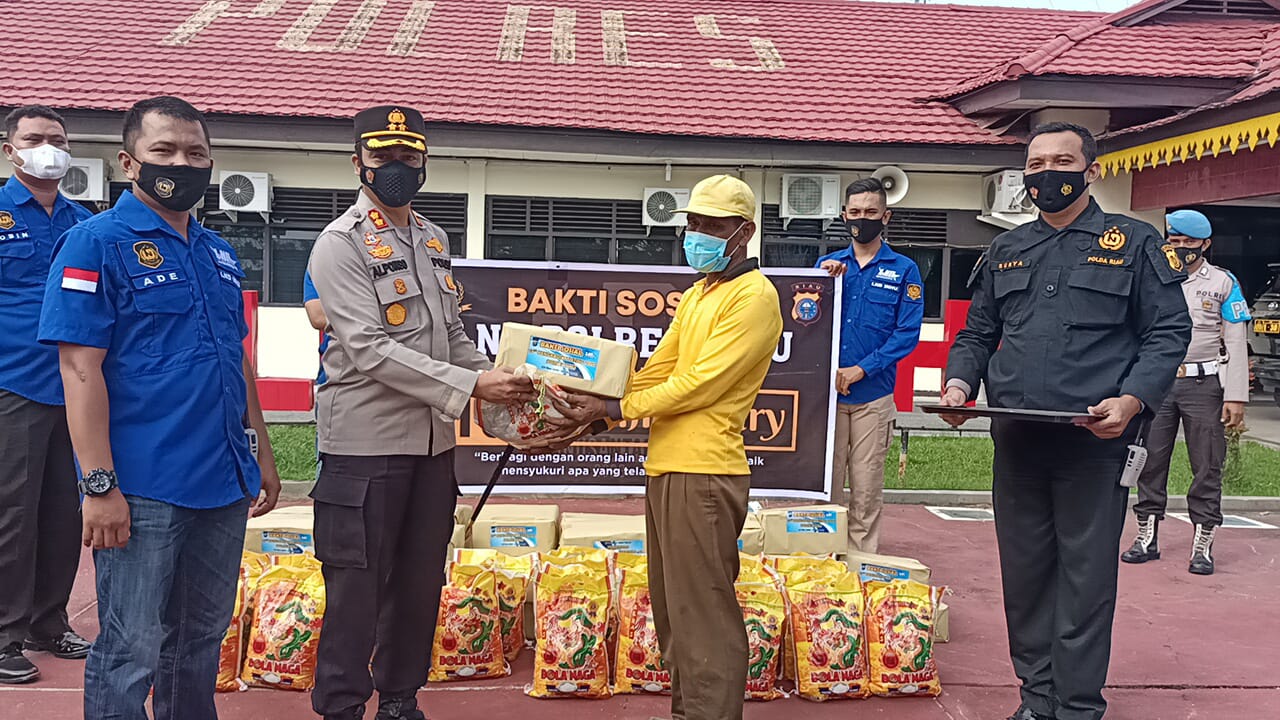 Anniversary 13 Th Leting LND Polres Inhu, Bagi-bagi Sembako