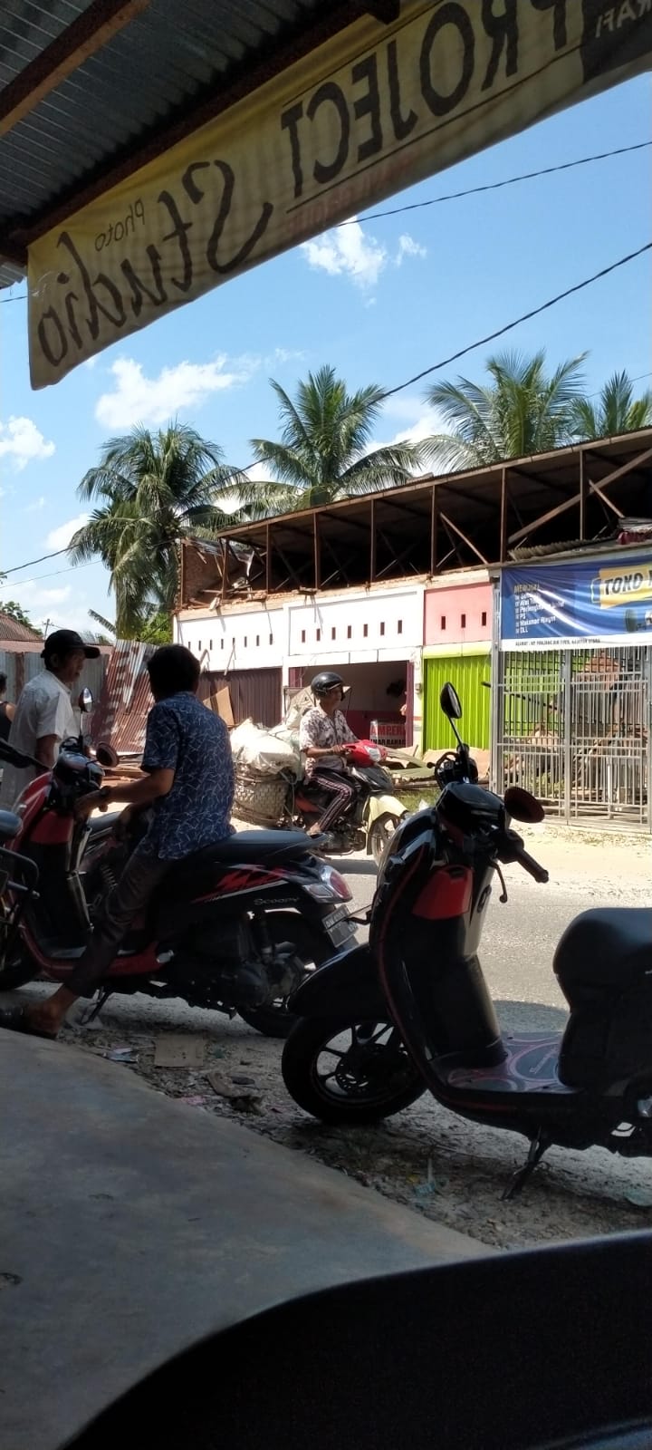 Viral, 6 Unit Bangunan Ruko di Kampar Utara Runtuh