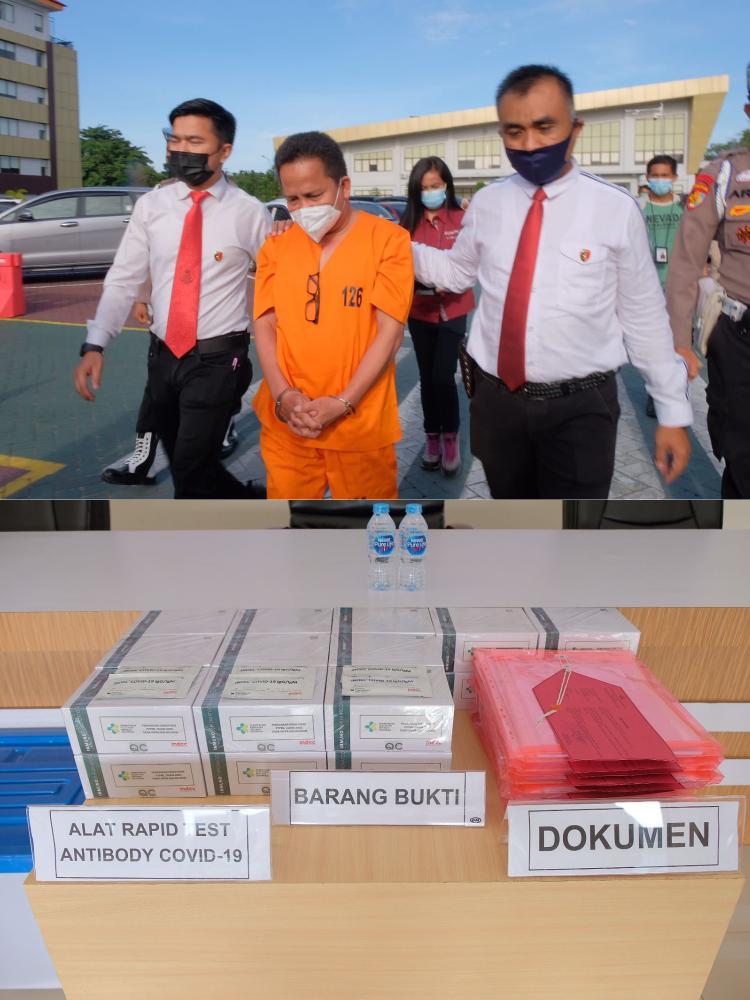 Korupsi Hibah Alat Rapid Tes, Polda Riau Tahan Kadiskes Meranti
