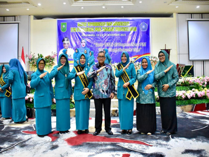 Pj Ketua TP PKK Kampar Hadiri Rakor dan Konsultasi TP PKK Tingkat Nasional