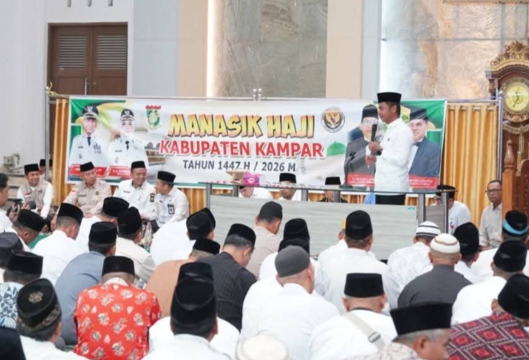 Rangkaian Manasik Haji dan 453 CJH Kampar 1447 H Dilepas Bupati Ahmad Yuzar
