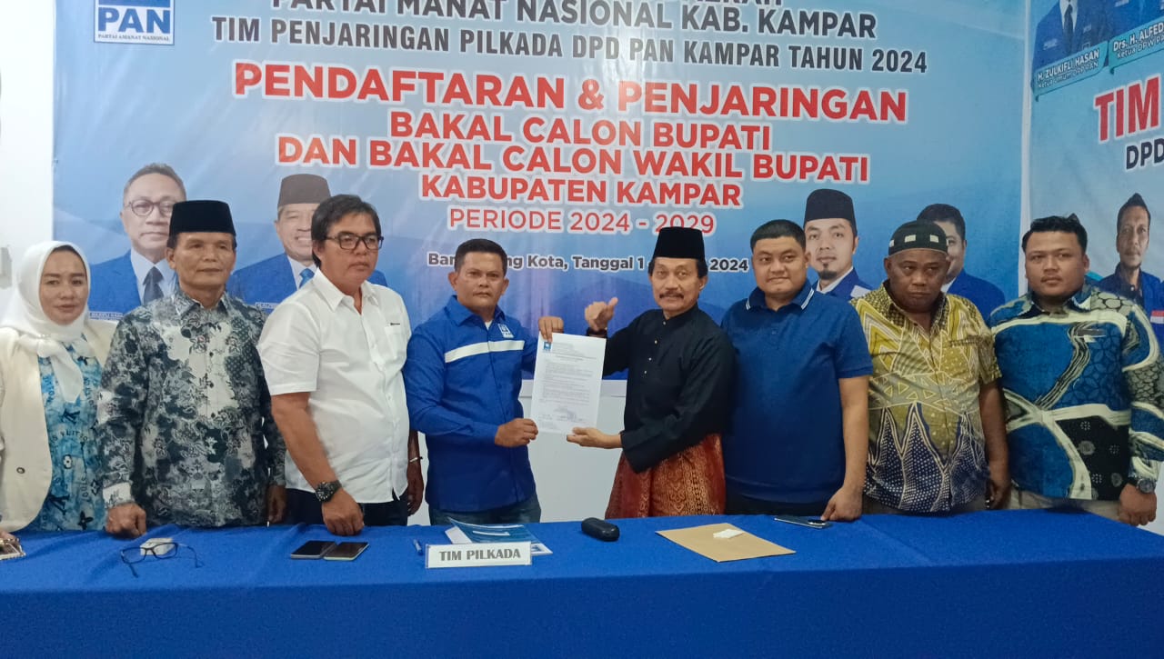 Dapat Rekomendasi Dari DPP PAN, Balon Bupati Kampar, Ibrahim Ali: Insya Allah Menyusul Partai Nasdem