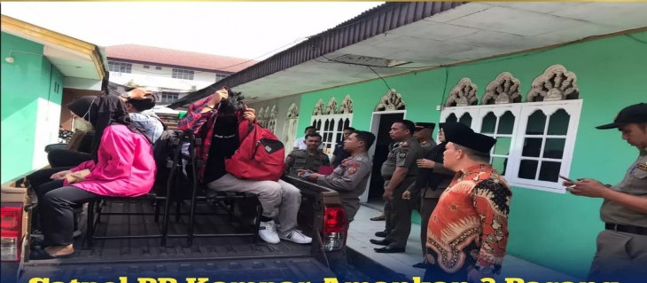 Satpol PP Kampar Amankan Tiga Pasangan Remaja Yang Asyik "Gamar"