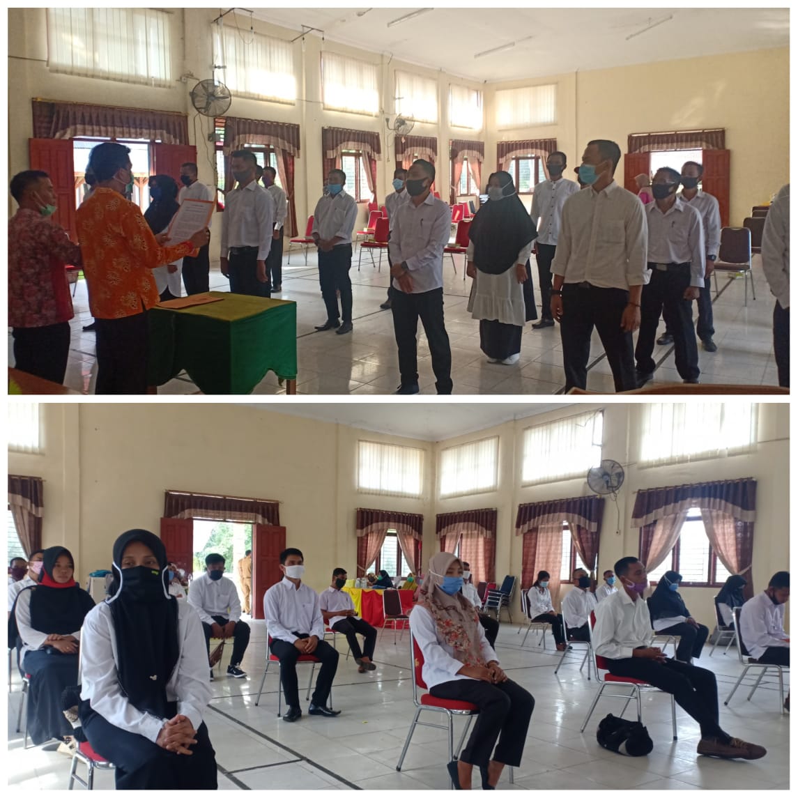 Pelantikan PPS Se Kecamatan Sungai Apit Sesuai Protokol Convid 19