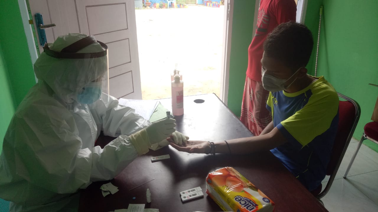 Normal Baru, Kecamatan Kerinci Kanan Laksanakan Rapid tes Petugas Pemilu dan Upika Kecamatan