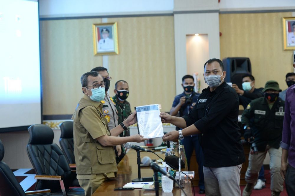 Gubernur Riau Kirim Surat Aspirasi Buruh dan Mahasiswa ke Presiden, Begini Penjelasannya