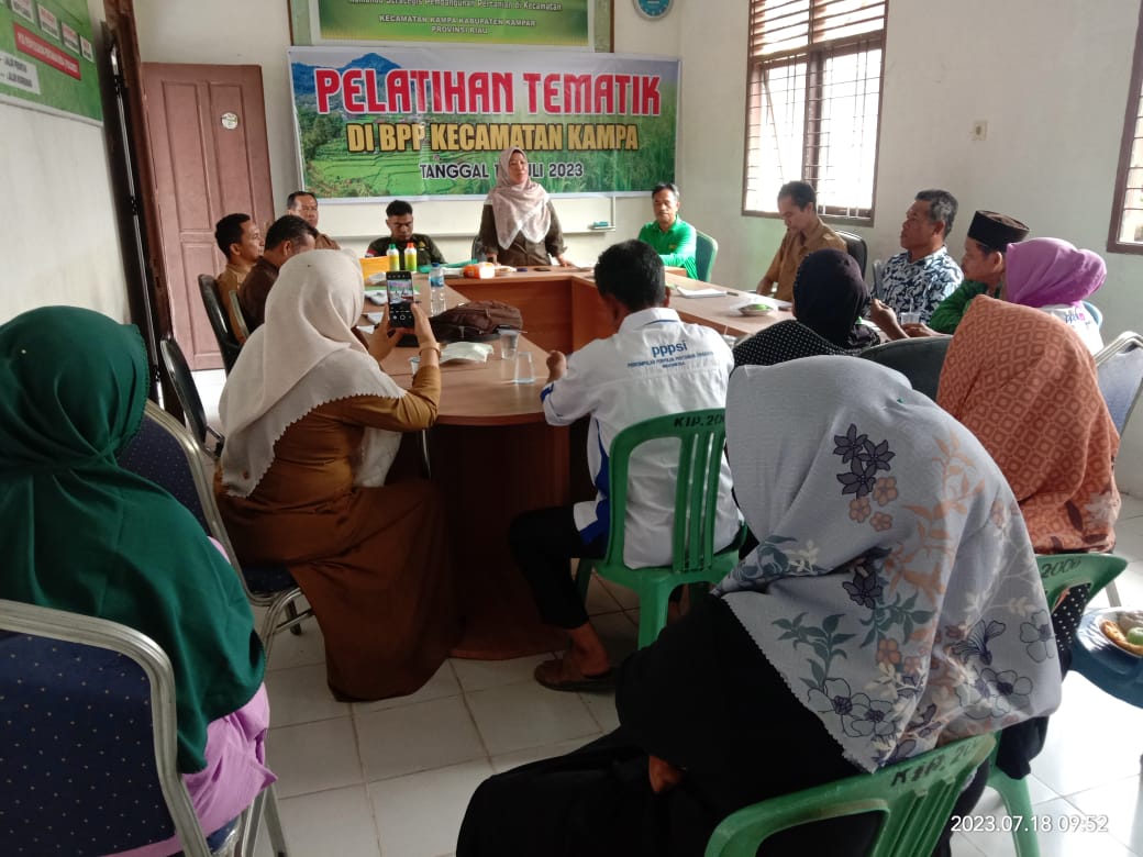 Tingkatkan Produksi Padi, Dinas Pertanian Kampar Melakukan Pelatihan Tematik Pada Petani
