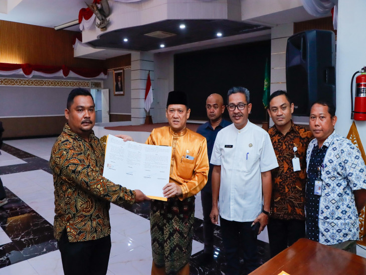 4 Aset Gedung Sekolah Diterima Pj Bupati Kampar Dari Kementerian PU PR Ditjen Cipta Karya