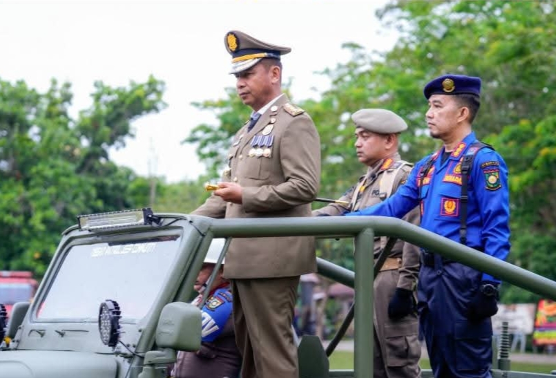 HUT Damkar, Satpol PP dan Satlinmas Tahun 2026, Bupati Kampar Berikan Apresiasi Kepada Personil