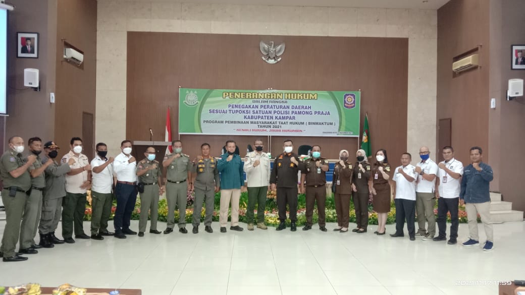 Kejari Kampar Gelar Kegiatan Penerangan Hukum BINMAKTUM Kepada Satpol PP Kampar
