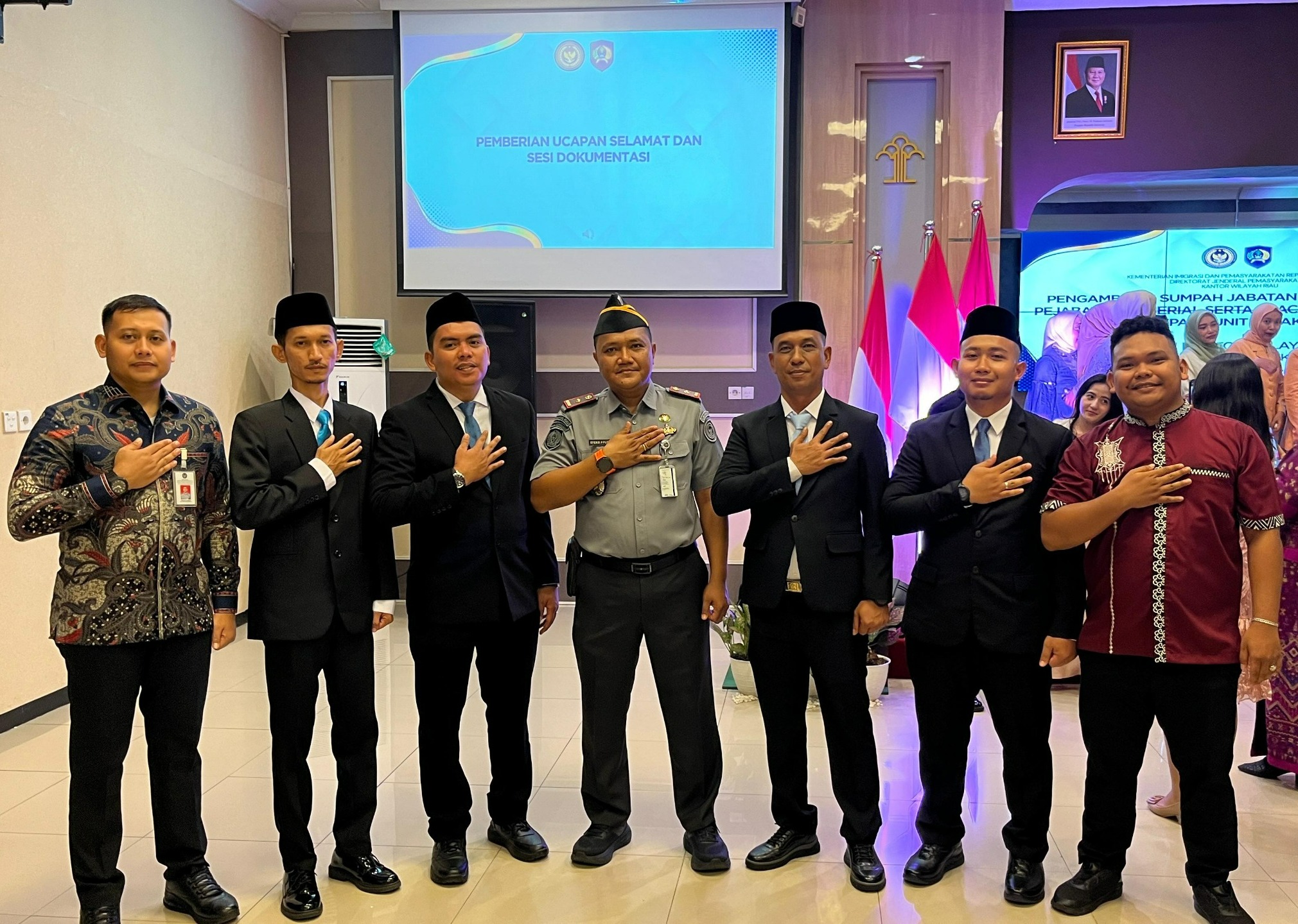 Penguatan Struktur Ditjenpas Riau Kalapas Pasir Pengaraian Hadiri Pelantikan Pejabat Manajerial