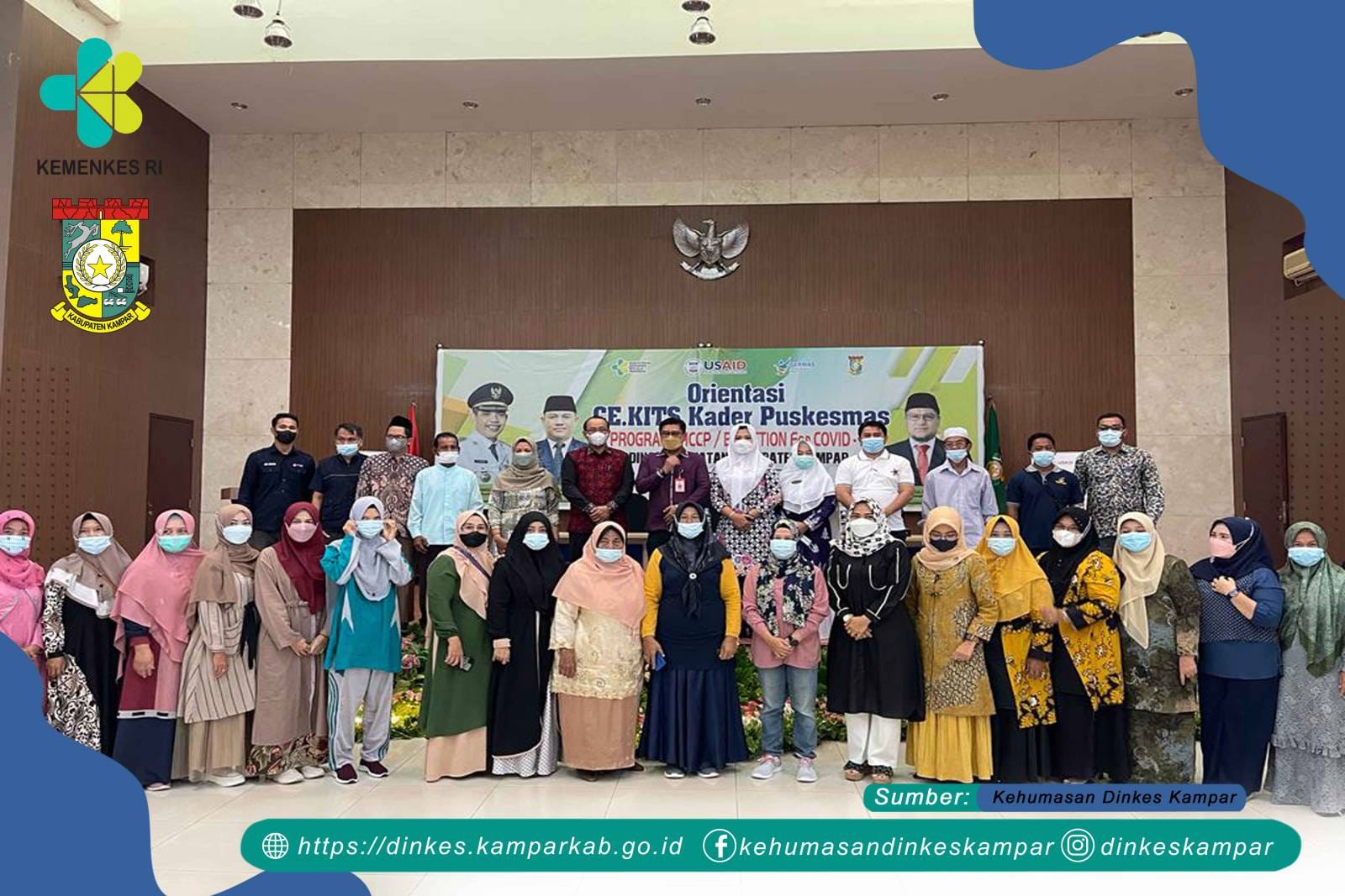 Kadis Kesehatan Kampar Buka Kegiatan Orientasi CE Kits Kader Puskesmas