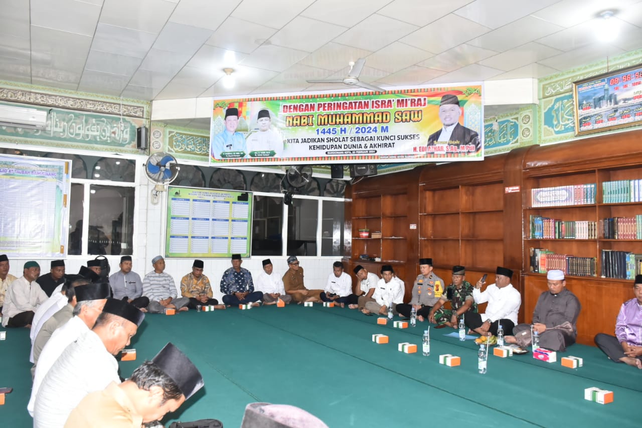 Peringatan Isra Miraj di Masjid At-Taubah Bangkinang, Dihadiri SatPol PP Kampar