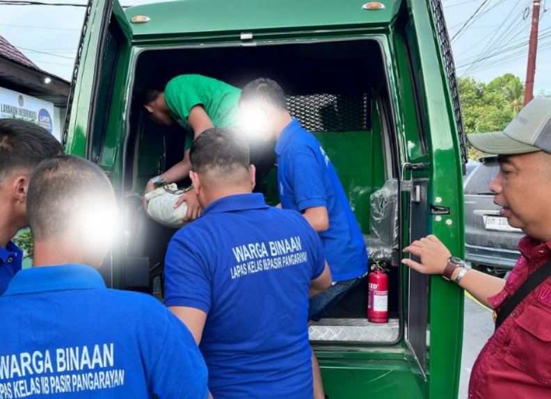 Jaga Kamtib Lapas Pasir Pengaraian Mutasi 19 WBP ke Tempat Lapas Lain