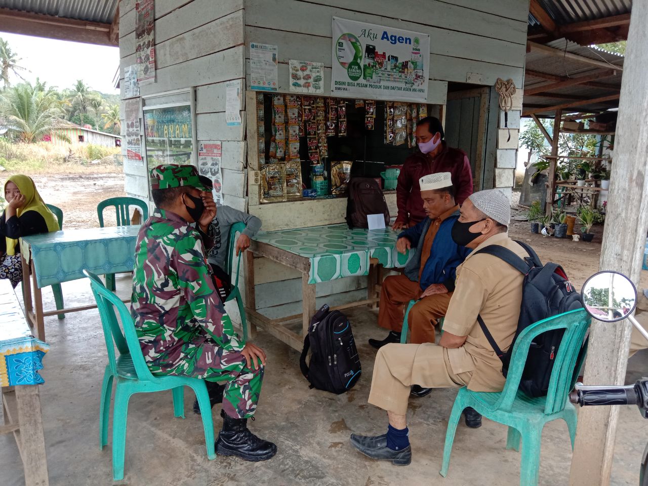 Babinsa Koramil 13 Rokan Melaksanakan Sosialisasi Bersama Aparat Pemerintah