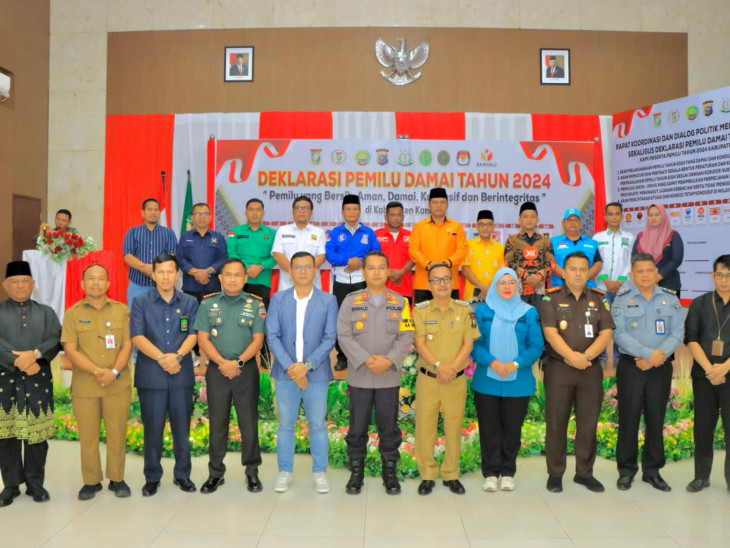 Pj Bupati Kampar Hadiri Sosialisasi Deklarasi Kebangsaan Pemilu Damai 2024