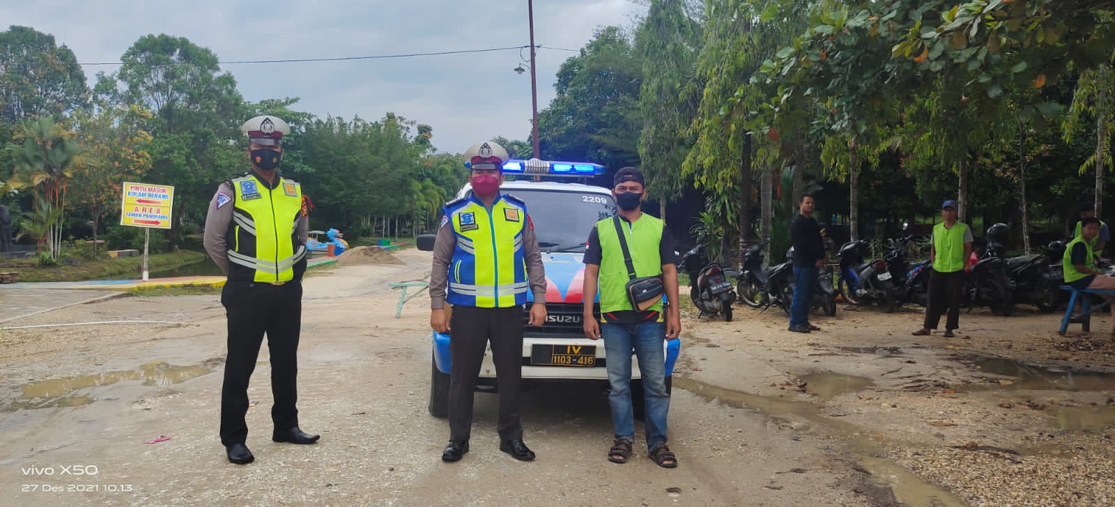 Ops Lilin LK 2021, Satlantas Polres Inhu Pantau Objek Wisata dan Titik Rawan Laka
