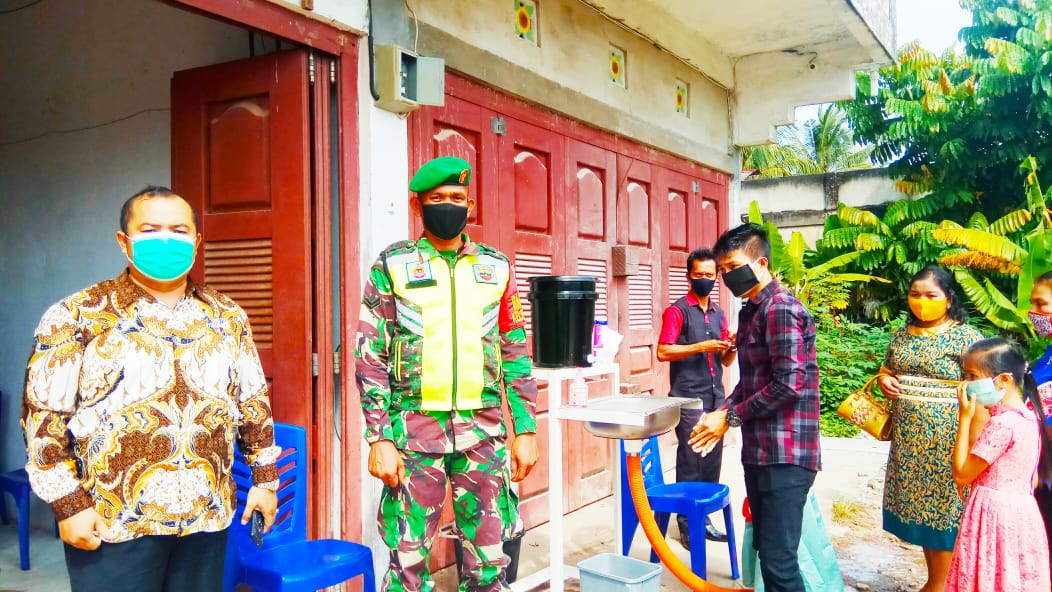 Babinsa Koramil Perawang Hadiri Ibadah GNKP - Indonesia Dimasa New Normal 