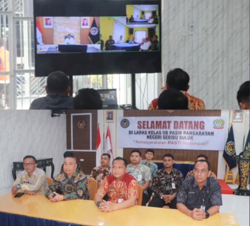 Kalapas Pasir Pengaraian dan Jajaran ikuti Arahan Dirjenpas Kementerian Imipas