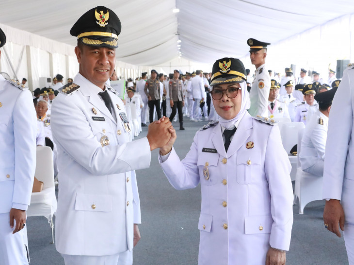 Bupati Kampar Ahmad Yuzar dan Mishari Resmi Dilantik Presiden RI Prabowo Subianto
