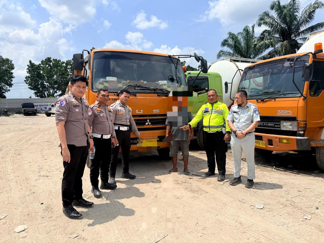 Sopir Tabrak Lari di Desa Koto Perambahan, Berhasil Diamankan Satlantas Polres Kampar
