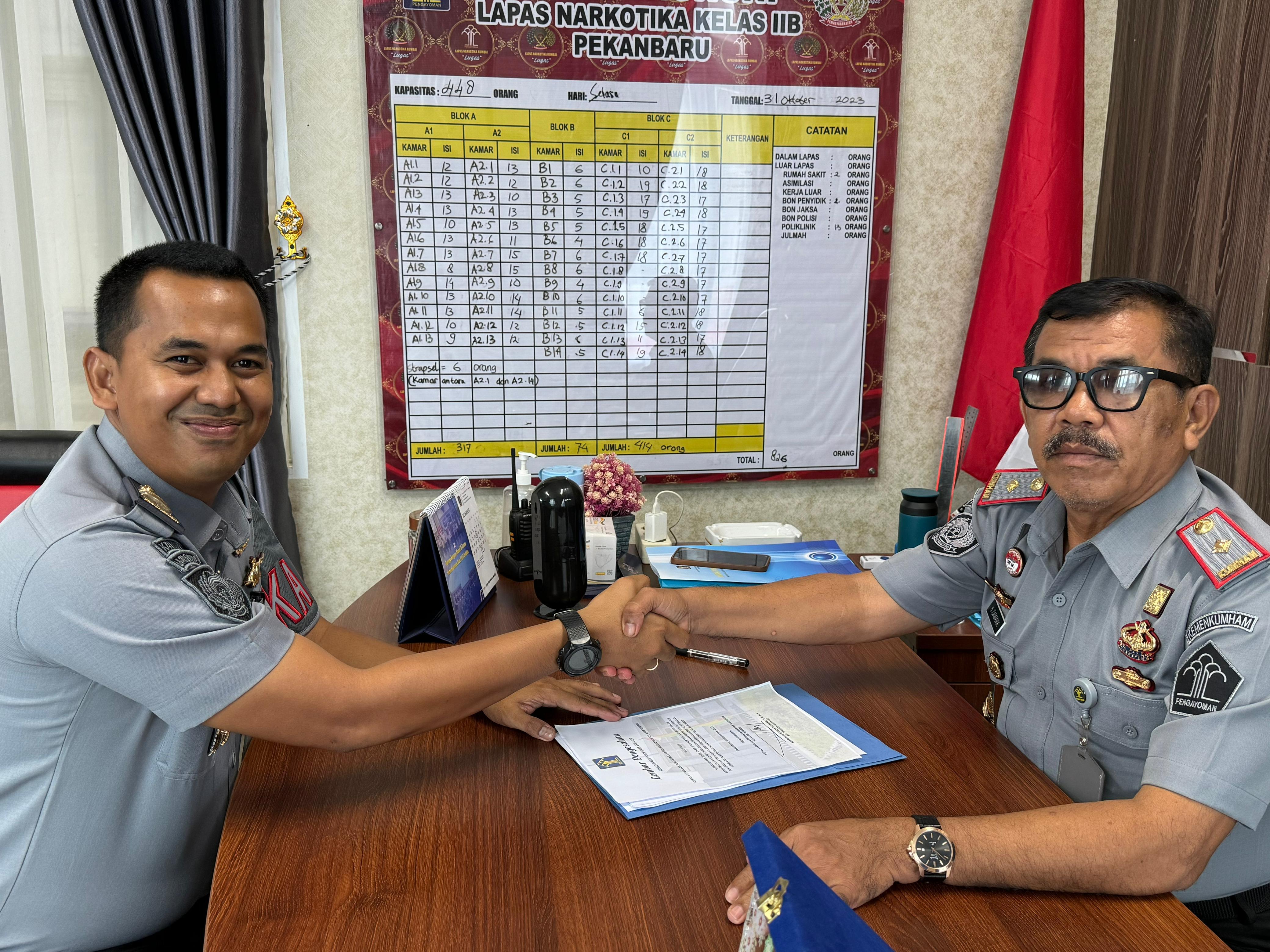 Wujudkan Lapas Tertib dan Kondusif, Lapas Narkotika Kelas llB Rumbai Lakukan Ini 