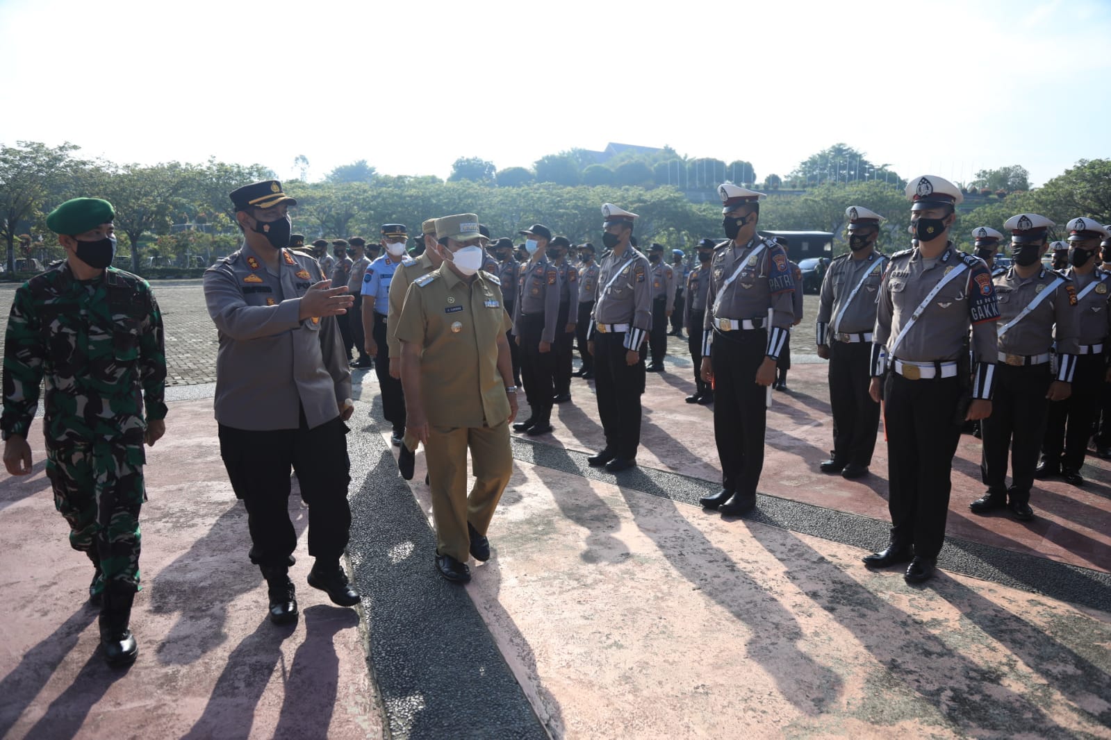 Pemda Rohul Bersama Polres Rohul, Gelar Apel Operasi Ketupat Lancang Kuning Jelang Cuti Bersama