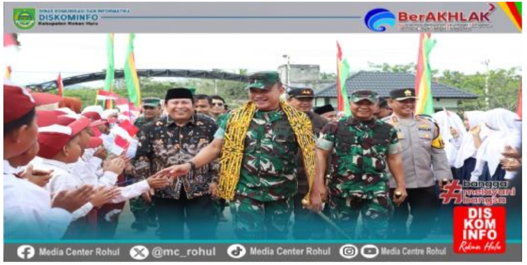 Diakhir pemimpin nya Bupati Rohul H Sukiman Sambut Pangdam I/Bukit Barisan di Gedung Baru Makodim