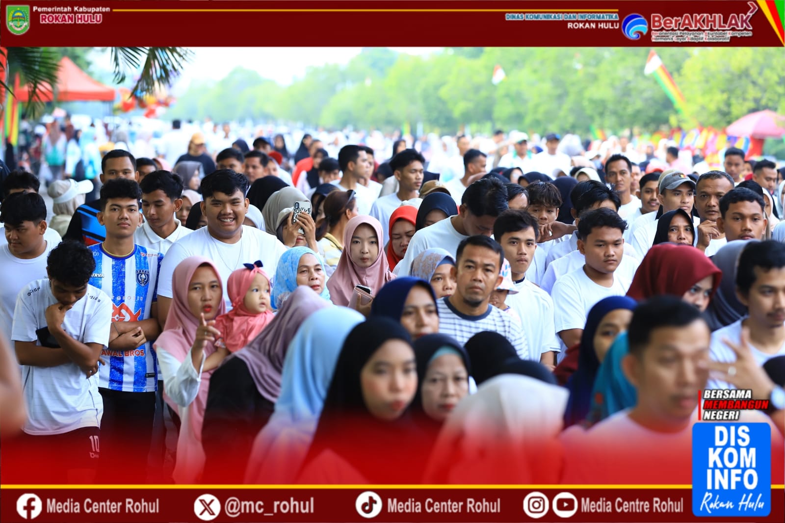 Pemkab dan Masyarakat Rohul Meriahkan Jalan Santai Dies Natalis UPP ke-16