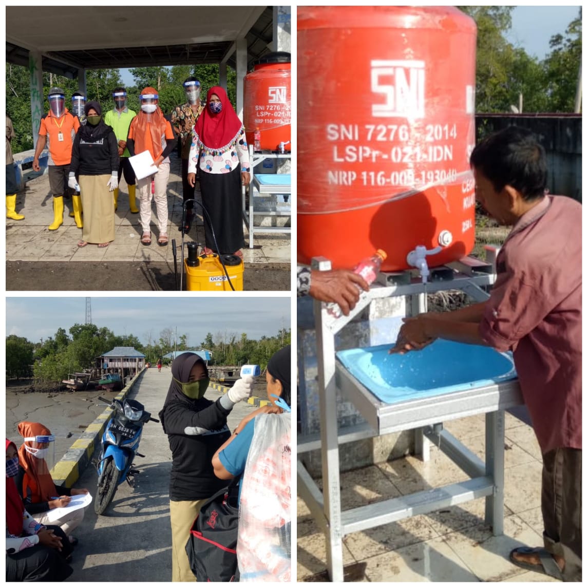 Cegah Penyebaran Covid-19, Pemkam Teluk Lanus Perketat Penjagaan Pintu Masuk Kampung