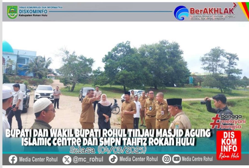 Bupati dan Wabup Rohul Tinjau Islamic Center Pasir pengaraian, Komit Wujudkan Janji Kampanye