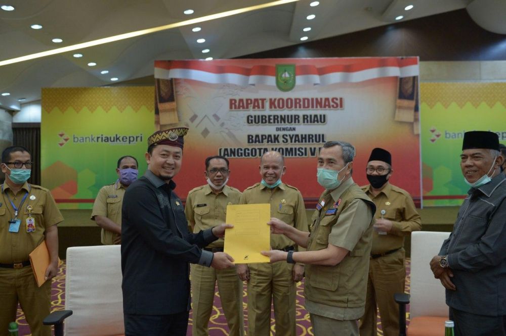 Bahas Pembangunan Infrastruktur, Pemprov Riau Rakor dengan Anggota Komisi V DPR RI