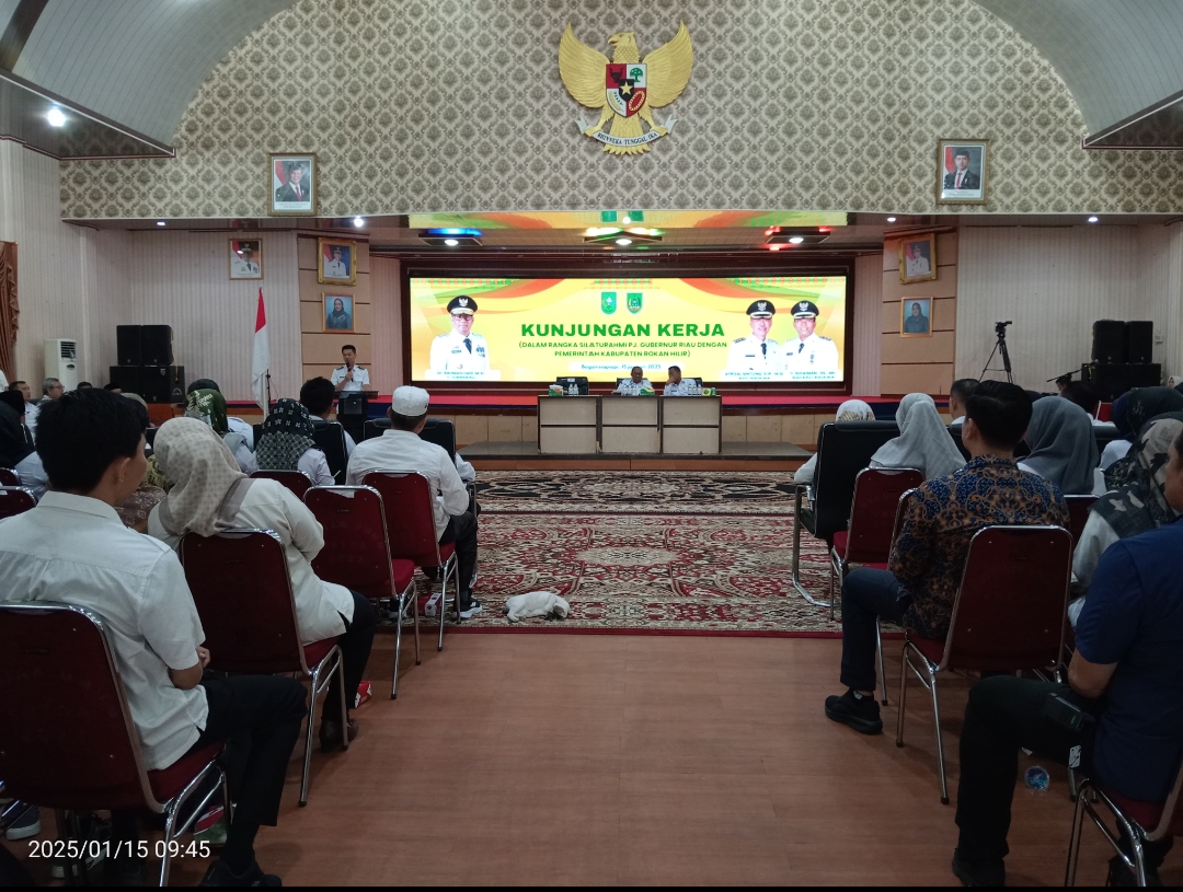 Bupati Rohil Afrizal Sintong Sambut Kunjungan Pj Gubernur Riau di Mess Pemda